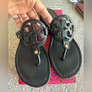 Tory Burch Black Leather Flats